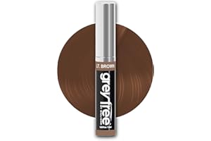 Greyfree Root touch up hair mascara temporary cover conceal gray roots hair lines eyebrows mens mustache and beards Light-Brown