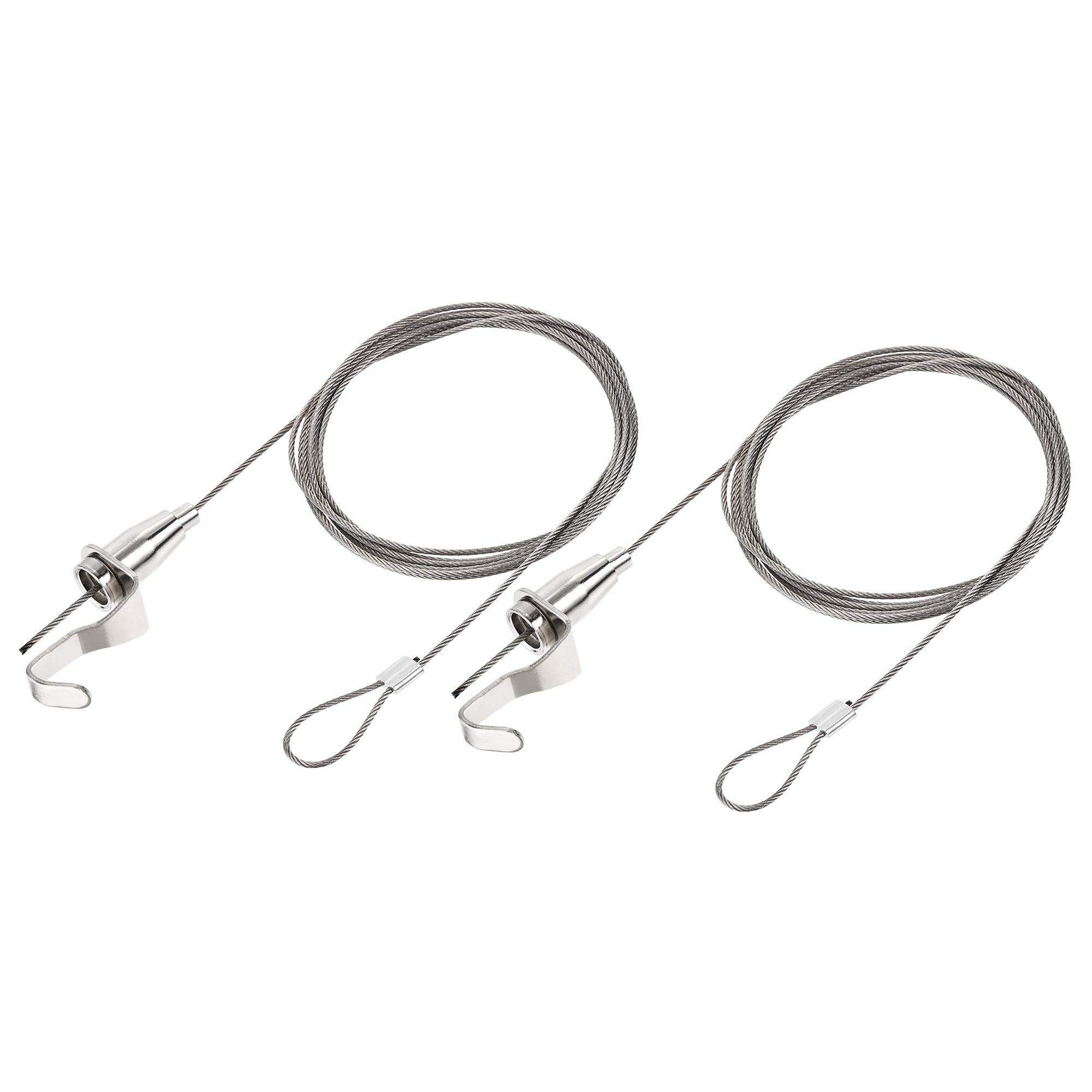 sourcing map Picture Hanging Wire Kit, 2pcs 2M Adjustable Rail Hanging System for Home Picture Art Gallery Picture Display Kit, Load 66 Lbs
