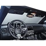 HeatShield, The Original Windshield Sun Shade, Custom-Fit for Chevrolet Camaro Convertible 2010, 2011, 2012, 2013, Silver Series