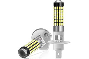 KaTur 2pcs 900 Lumens H1 Base Super Bright 3014 78SMD Lens LED Bulbs Car Driving Daytime Running Lights Xenon White 6000K DC 
