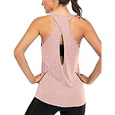 ICTIVE Womens Cross Backless Workout Tops for Women Racerback Tank Tops Open Back Running Muscle Tank Yoga Shirts