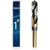 YEOLYTA 1" Drill Bit,M2 High Speed Steel,1/2" Reduced Shank,3-Flat,135&deg; | Industrial Grade M2 HSS 1 Inch Drill Bit for Metal Plastic Hard Wood Mild Steel and Sheet Metal