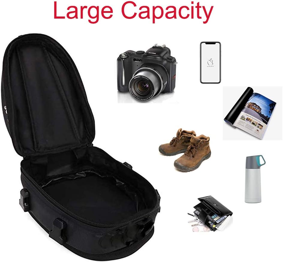 Motorcycle Tail Bag Seat Bag Waterproof Luggage Bag Motorbike Saddle Bags Multifunctional PU Leather Bike Bag Sport Backpack 15 Liters: Automotive