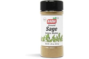Badia Ground Sage, 1.25 oz – Aromatic & Flavorful Herb for Cooking & Seasoning – Earthy Savory Flavor