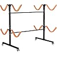 Neorexon Freestanding Kayak Storage Rack 2 Kayaks/4 Kayaks, Kayak Racks for Outdoor Storage with Movable Wheels, Kayak Stand Heavy Duty Storage Wide Adjustable for Kayak, Canoe, SUP and Surfboard
