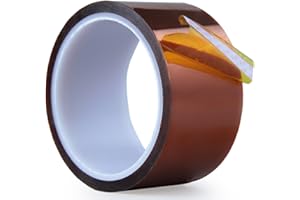 AIYUNNI High Temp Tape, (2 inch X 108 FT) Polyimide High Temperature Resistant Tape Silicone Adhesive - for 3D Print Bed,Soldering,Masking etc.