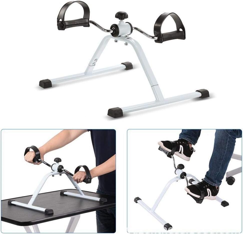 FORIDE Foot Pedal Exerciser Fitness Pedal Stationary Under Desk Indoor Exercise Machine Bike Portable for Arms, Legs, Physical Therapy or Calorie Burner