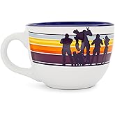 Silver Buffalo Marvel Studios Guardians of the Galaxy Silhouette Ceramic Soup Mug Bowl With Handle For Ice Cream, Cereal, Beverages | Holds 24 Ounces