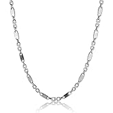 HZMAN 7mm Stainless Steel Silver/Gold Chain for Men Size 18'',22'',26''