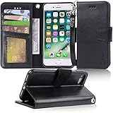 Arae Case for iPhone 7 / iPhone 8 / iPhone SE3 2022 / iPhone SE 2020, Premium PU Leather Wallet Case with Kickstand and Flip 