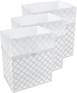 Clean Cubes 13 Gallon Disposable Sanitary Trash Cans & Recycling Bins, 3 Pack (Trellis)