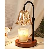 Funistree Candle Warmer Lamp with Timer &amp; Dimmer, Adjustable Height Christmas Birthday Gifts for Women Mom, Flower Candle Lamp Warmer, Wax Warmer with 2 Bulbs, House Warming New House Decorations