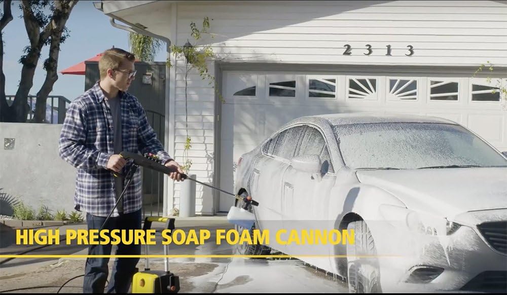 Stanley SHP2150 Electric Pressure Washer with Spray Gun, Quick Connect Nozzles Foam Cannon, 25' Hose, Max PSI 2150, 1.4 GPM : Garden & Outdoor