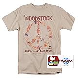 Popfunk Woodstock Peace Symbol Tan T Shirt