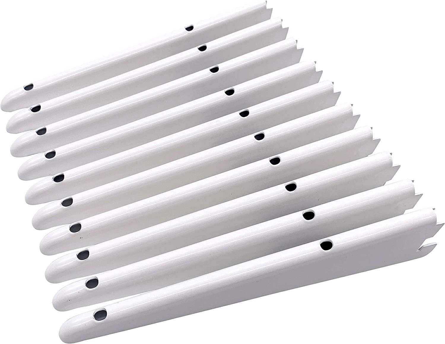 My Shopfittings Twin Slot Shelving White Or Chrome Uprights, Brackets Adjustable Strong Rack Wall Shelf Pack of 10 (WHITE, 22CM OR 220MM)