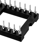 sourcing map 6pcs DIP IC Chip Socket 2.54mm Pitch 28 Round Pins Solder 2 Row view 4