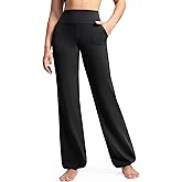 POSHDIVAH Women's Creamluxe Elastic Bottoms Straight Leg Sweatpants High Waisted Yoga Athletic Joggers with Pockets
