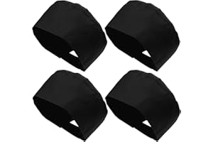 FIVENL 4 Pcs Unisex Chef Hats Adjustable Kitchen Cooking Caps with Breathable Mesh Top