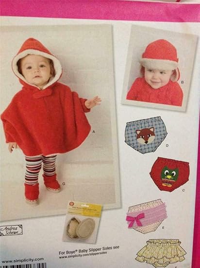 Simplicity 1734 A Patron Grand Poncho Bebe Et Accessoires Amazon Fr Cuisine Maison