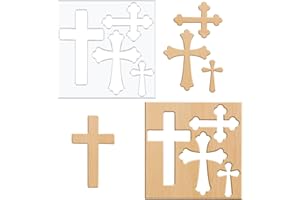 beinkmake Crosses Router Template Acrylic Router Template for Woodworking Drawing Inlay Templates Charcuterie Board Decorative Templates