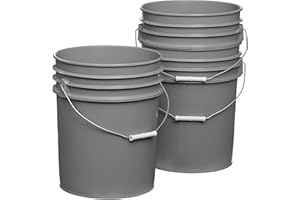 HE HUDSON EXCHANGE Hudson Exchange Premium 5 Gallon Bucket, HDPE, Gray, 3 Pack