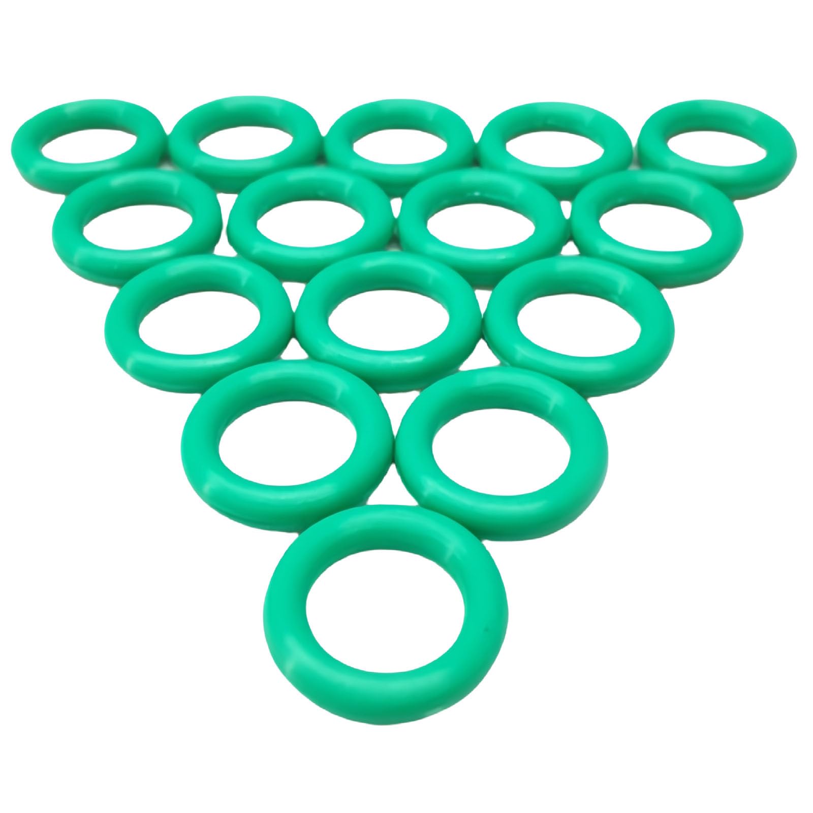 MACHSWON 50 Pcs Fluorine Rubber O-Rings Gasket Rubber Washer Round Sealing Ring 25mm OD 22mm ID 1.5mm Width FKM Gasket Rings Seal Grommets Green