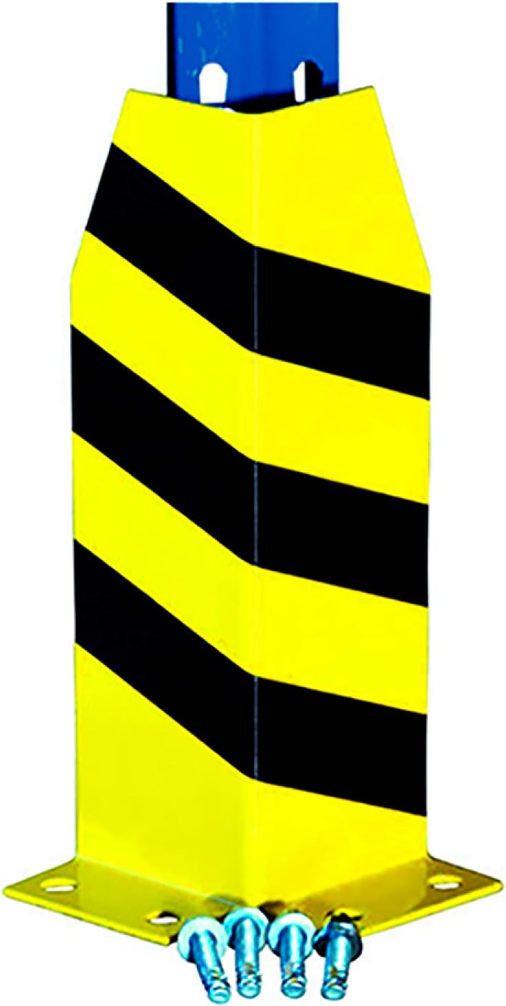 10x Racking and Shelving Column Impact Protector/Corner guard: L-Shape, 40cm height, steelmade, including bolt anchors - Industrial shelving, Heavy duty shelving, pallet racking