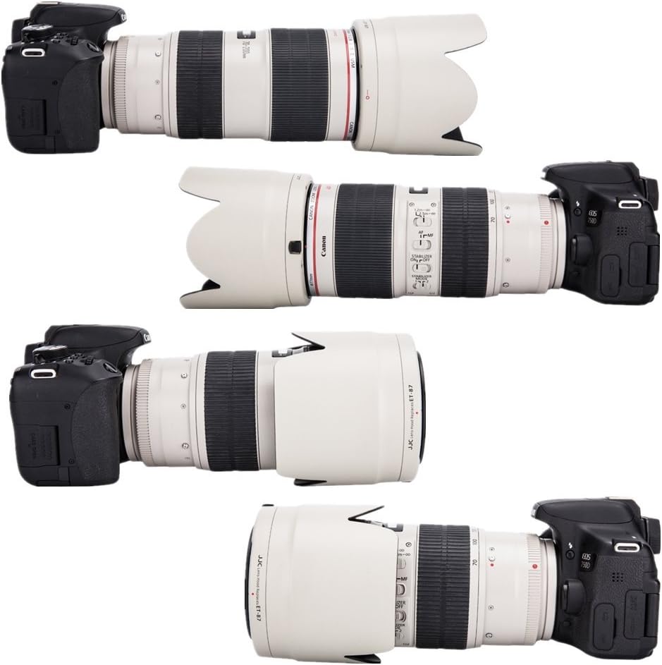 Amazon Jjc レンズフード 白 花形 Canon Ef 70 0 F2 8l Is Ii Usm Canon Ef 70 0mm F2 8l Is Iii Usm レンズ 用 Et 87 互換 レンズフード 通販