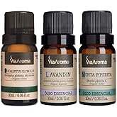 Kit Respiração 3 Óleos Essenciais Via Aroma 10ml