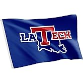 Desert Cactus Louisiana Tech University LTU Flag - 3 x 5 Feet Bulldogs Banner, Indoor/Outdoor Durable Fabric, 100% Polyester Design (Style 1)