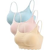 3pcs Set Wireless Bras for Women Padded Breathable Full Coverage Support Women's Bras with Adjustable Straps