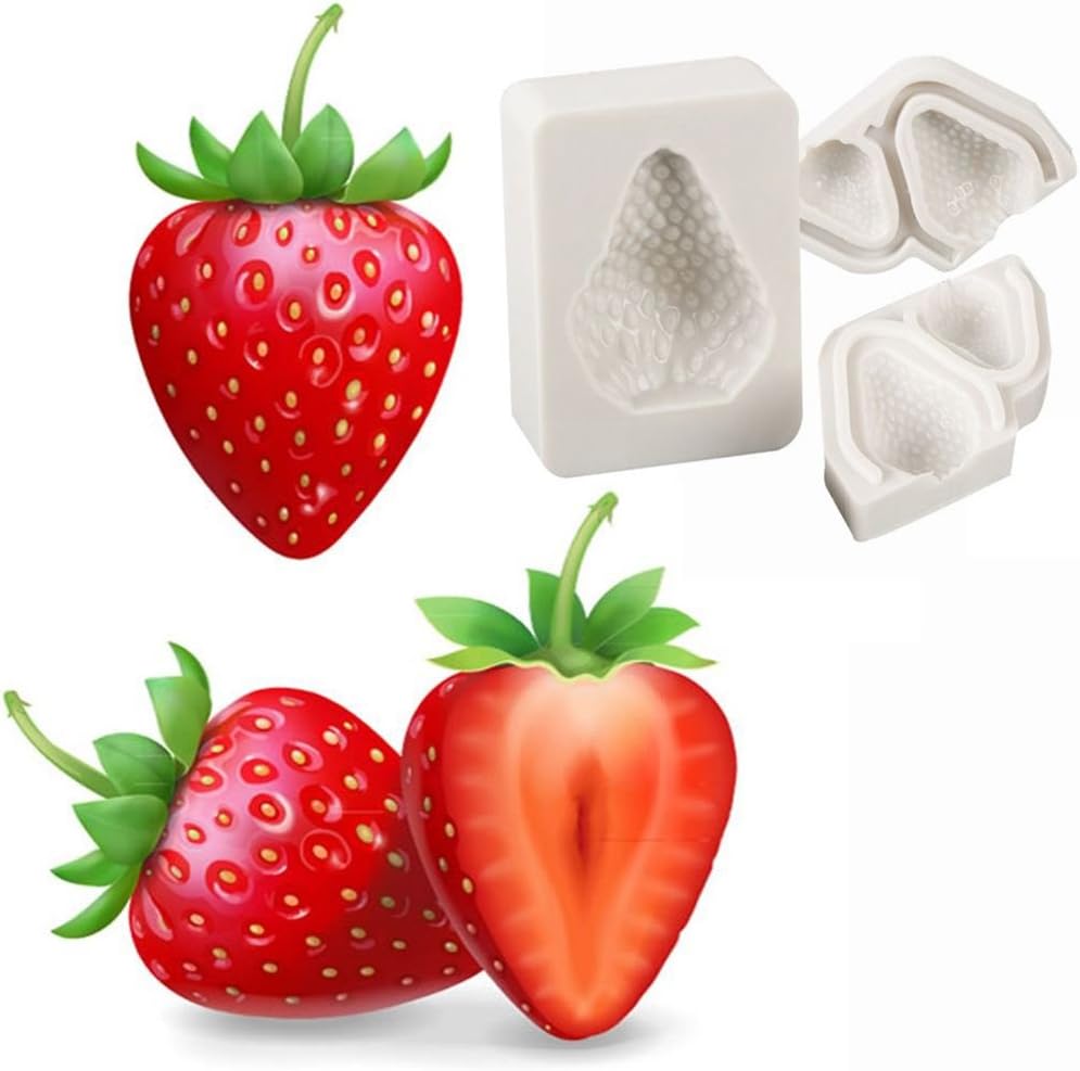 Ruby569y Lot De 3 Moules A Gateau En Silicone En Forme De Fraise Blanc Moules A Bonbons Et Chocolat Patisserie Ampliarambientes Com Br