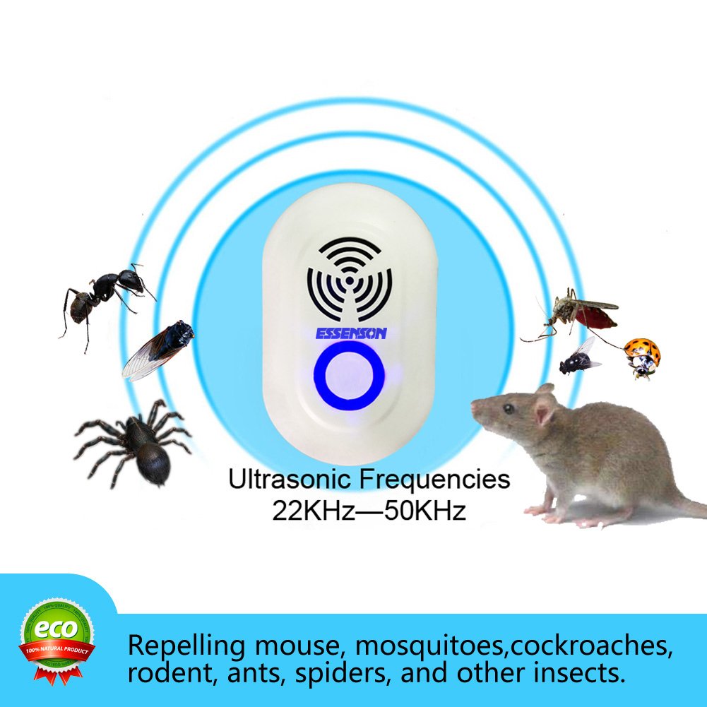 Pest Repeller,Ultrasonic Pest Repellent Plug In with Night Light Eco-Friendly Electronic Pest Control for Insects, Mosquitoes, Cockroaches, Ants, Rodents, Flies, Bugs, Spiders, Mice [4-Pack]