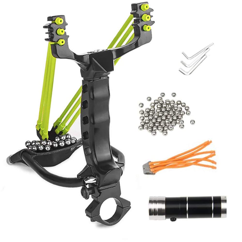 Wisdoman Outdoor Wrist Rocket Slingshot Kit, Adjustable Stainless