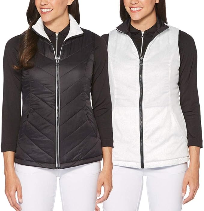Callaway womens Thermal Quilted Reversible Golf Vest Clothing