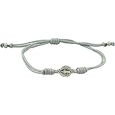 Venerare Adjustable Saint Benedict Medal Bracelet | Durable Light Grey Cord | Patron Saint of Students | Great Catholic Gift for First Communion and Confirmation