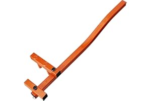 ZHITAOXUN 26In Heavy-Duty Steel Adjustable Decking Straightening Tool,Deck Tool for Straightening and Bending Boards, Steel Srtaightener to Tighten up The Gaps,Universal Fit for Wood Decks - Vibrant Orange