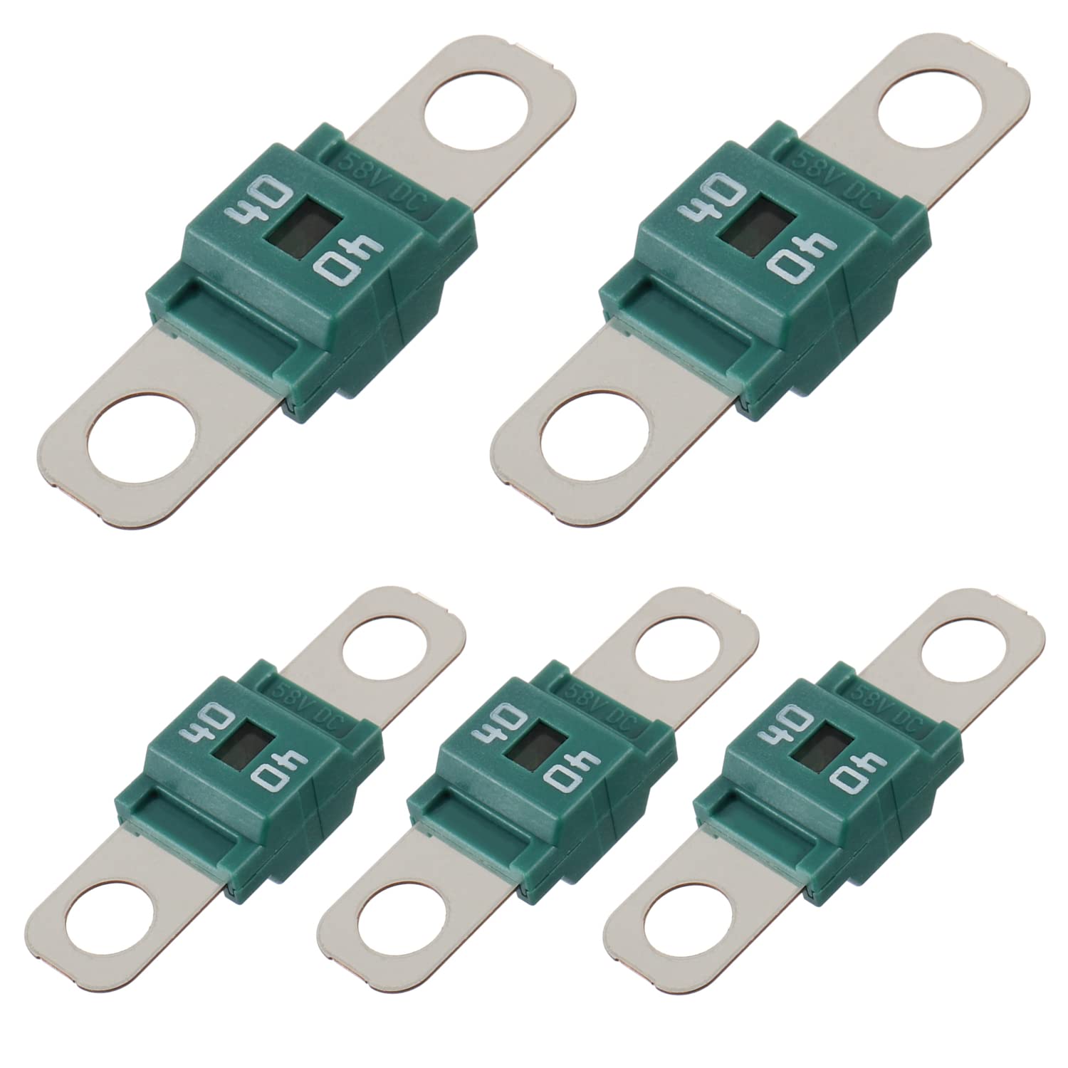 BOJACK AMI/Midi Fuse 40A High Current Fuse for Cars, Trucks, Construction Vehicles, Buses, Caravans (Pack of 5)