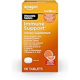 Amazon Basic Care - Chewable Tablets, Immune Support Citrus Chew Tablets, 116 Count