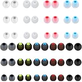 Earbuds Replacement Tips 54Pcs Silicone Earbuds Cap Replacement Pieces Earbud Covers Headphone Earbuds Rubber Tips Fit Most in-Ear Earbuds (Inner Hole 3.8mm -5.1mm) 3 Sizes S/M/L,9 Colors