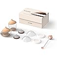 Emulait Baby Bottle Starter Kit Includes 2 Bottles 2 Nipples 2 Caps 2 Lids 2 Responsive Flow Valves, Cleaning Brush - Light - Shape 1-RFV