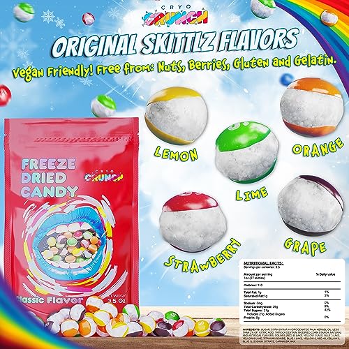FREEZE DRIED ORIGINAL 5OZ – FREEZE DRIED CANDY BY CRYO CRUNCH – FREEZE DRIED USA MADE FREEZE DRIED CANDY – FREEZE DRYED CANDY