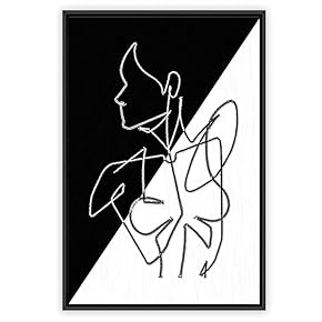 signwin Framed Canvas Wall Art Abstract Women Canvas...