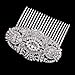 Fairy Moda Vintage Clear Austrian Crystal Bridal Hairpiece Hair Comb Silver