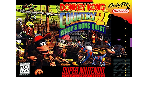 Cgc Huge Poster Donkey Kong Country 2 Diddy Kong S Quest Super Nintendo Snes Box Art Dky005 24 X 36 Amazon Ca Home