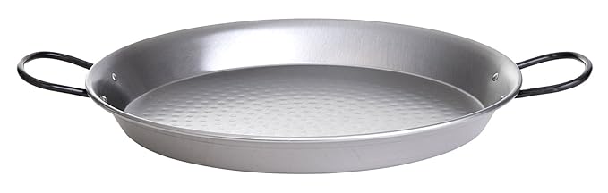 Paella World International Polierte Stahl Paella-Pfanne, Silber, Ø 50 cm