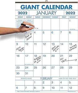 2022 Calendar Large Amazon.com : 2 Year Giant Calendar, 2022-2023 : Office Products