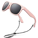 RIVBOS kids Sunglasses Girls with Strap Polarized
