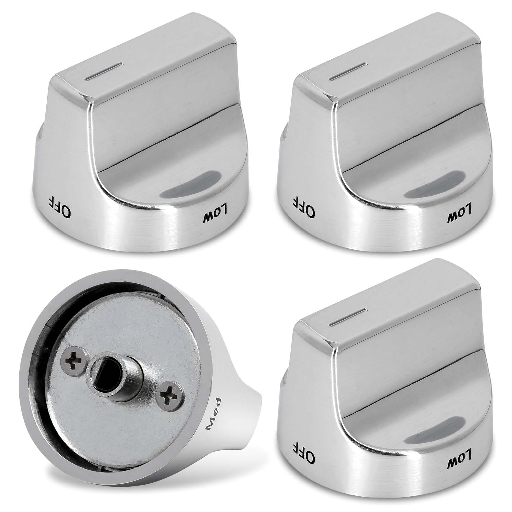 Photo 1 of W11122880 Range Knob Compatible with Whirlpool Gas Ranges WFG520S0, Replace W10862482?Whirlpool Gas Range Parts Cooktop Control Knobs 4 Pcs