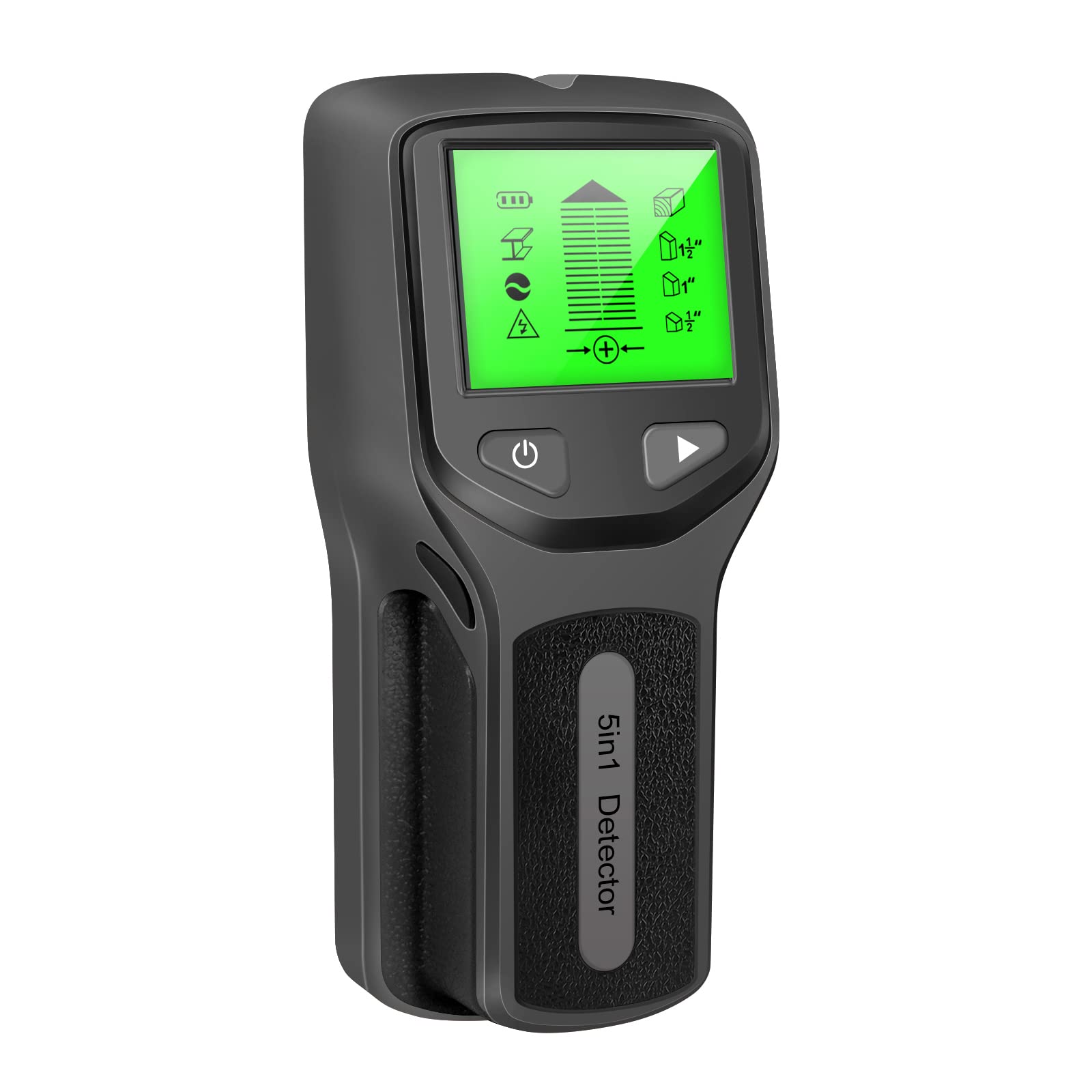 Aumotop Stud Finder Wall Scanner - 5 in 1 Electronic Stud Detector with HD LCD Display, Wood AC Wire Metal Studs Detection, Black